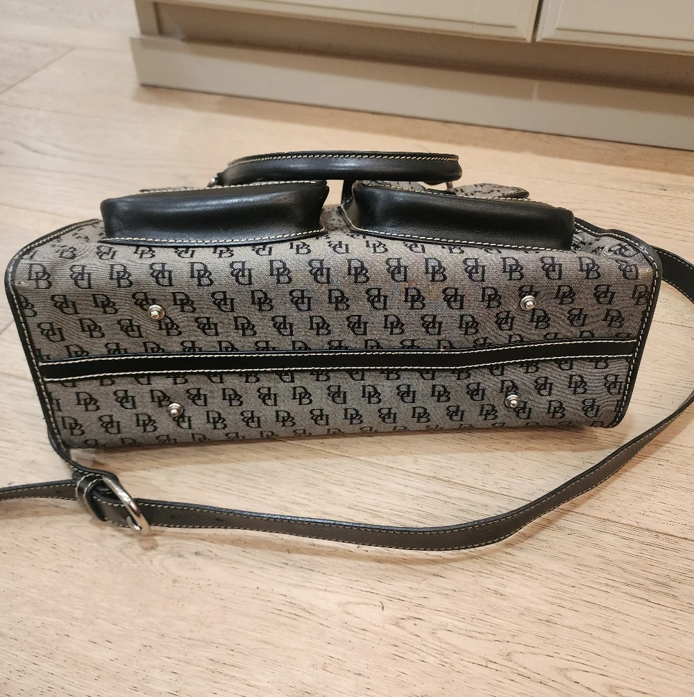 Dooney & Bourke Signature Jacquard Double Pocket Tote